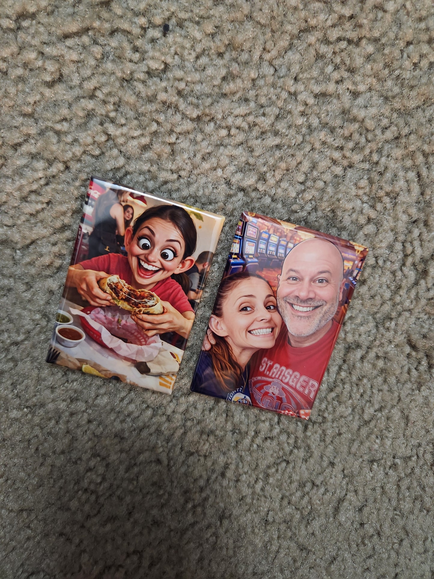 Custom 2x3 Button Magnet