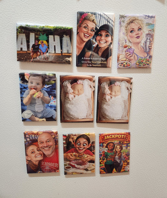 Custom 2x3 Button Magnet